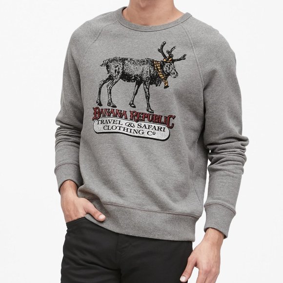 Banana Republic Other - NWT Banana Republic Reindeer Graphic Sweatshirt